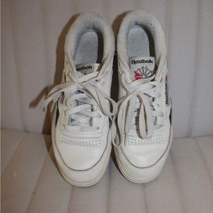 Reebok Club C double white and black shoes